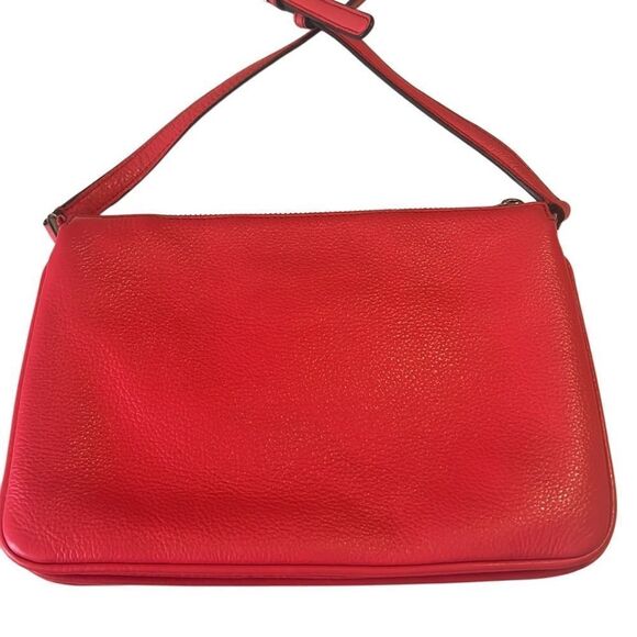 Kate Spade Coral Leila Triple Gusset Adjustable Strap Leather Crossbody - Picture 5 of 13